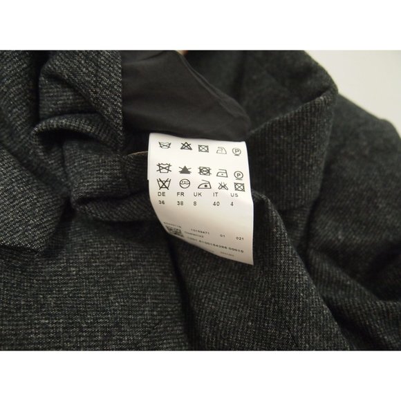 Hugo Boss Orange Womens Blazer Jacket 4 Grey Wool Stretch 2 Button Career Work - Picture 4 of 5